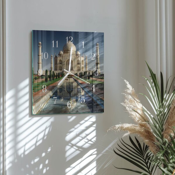 Skleněné hodiny Tádž Mahal zskb-30x30-00085255