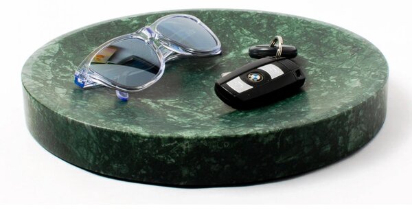 DVORO Luxusní mramorový odkládací podnos Pau Marble ST Green Indian 27cm