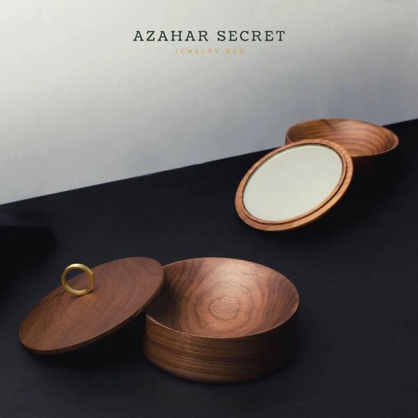 DVORO Luxusní šperkovnice Azahar Secret S Ring Walnut 10cm