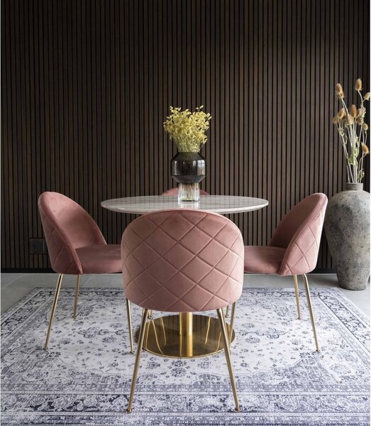 Sada 2 růžových jídelních židlí House Nordic Geneve