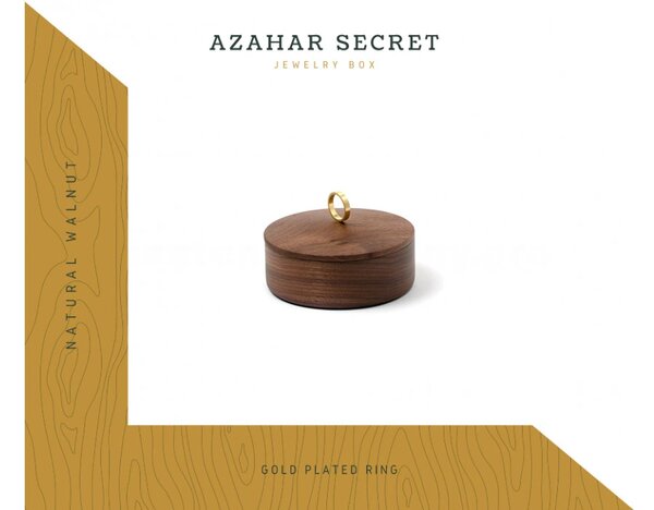 DVORO Luxusní šperkovnice Azahar Secret S Ring Walnut 10cm