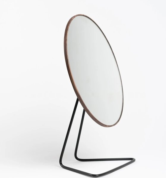 DVORO Luxusní stolní kosmetické zrcadlo Vanity walnut 27cm