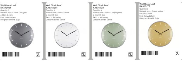 Designové nástěnné hodiny 5761GY Karlsson 40cm