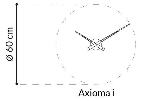 Designové nástěnné hodiny Nomon Axioma IN white 60cm