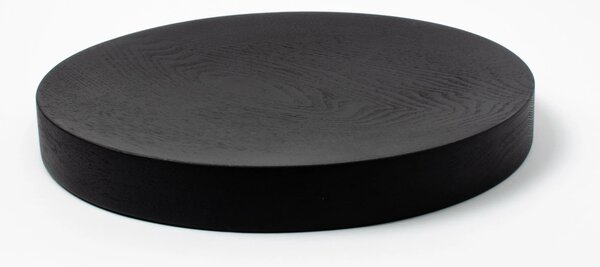 DVORO Luxusní dřevěný odkládací podnos Pau Black stained ash 27cm