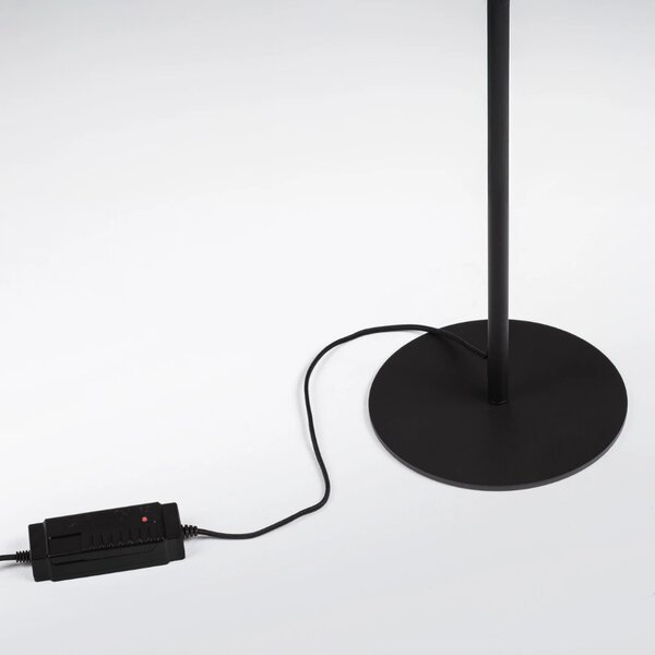 Nova Luce Černá kovová stojací LED lampa Velio 147 cm