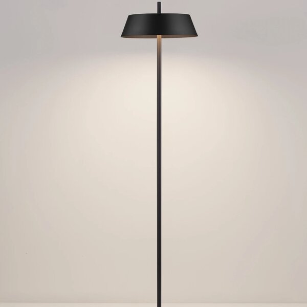 Nova Luce Černá kovová stojací LED lampa Velio 147 cm