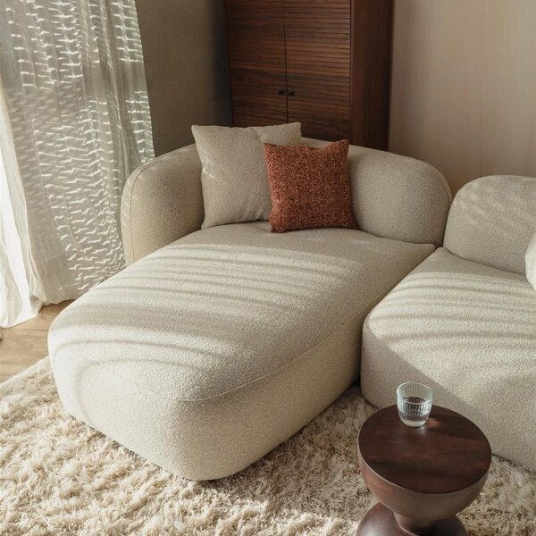 Housecraft Living Béžová čalouněná rohová pohovka Perry 288 cm, levá