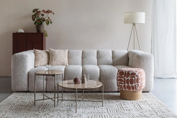 Housecraft Living Béžová čalouněná trojmístná pohovka Trenta 240 cm