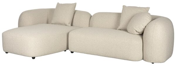 Housecraft Living Béžová čalouněná rohová pohovka Perry 288 cm, levá