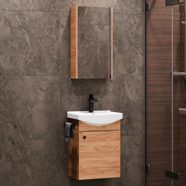 Koupelnový nábytek - Koupelnová skříňka - Skříňka pod umyvadlo - Podstavná skříňka - Zrcadlová skříňka - Rozměry: 45 x 60 x 33 cm
