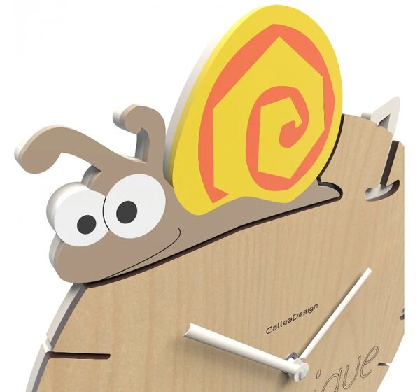 Dětské hodiny CalleaDesign šnek 36cm (možnost vlastního jména)