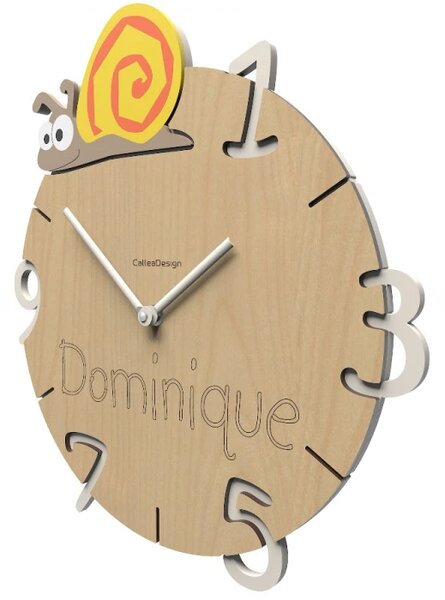 Dětské hodiny CalleaDesign šnek 36cm (možnost vlastního jména)