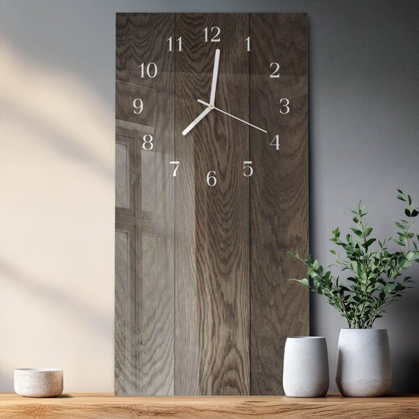 Skleněné hodiny vertikální Talíř zsppb-30x60-00090009