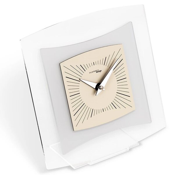 Designové stolní hodiny I805TR caffé latte IncantesimoDesign 20cm