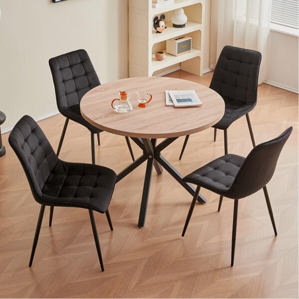 Jídelní židle - Židle - Židle s opěradlem ve tvaru sedáku - Kuchyňská židle - Křeslo - Moderní design - Kovový rám - Čalounění