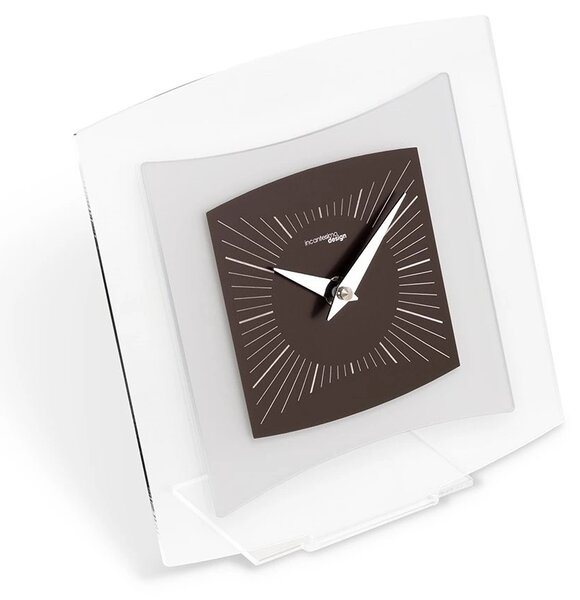 Designové stolní hodiny I805CL chocolate IncantesimoDesign 20cm