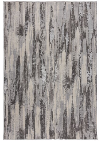 Flair Rugs, Kusový koberec Eris Gleam Silver, 80x150, šedá, ložnice
