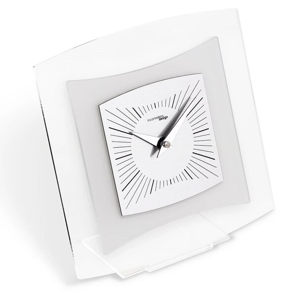 Designové stolní hodiny I805M chrome IncantesimoDesign 20cm