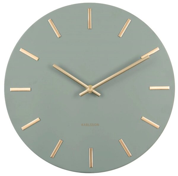 Designové nástěnné hodiny 5821DG jungle green Karlsson 30cm