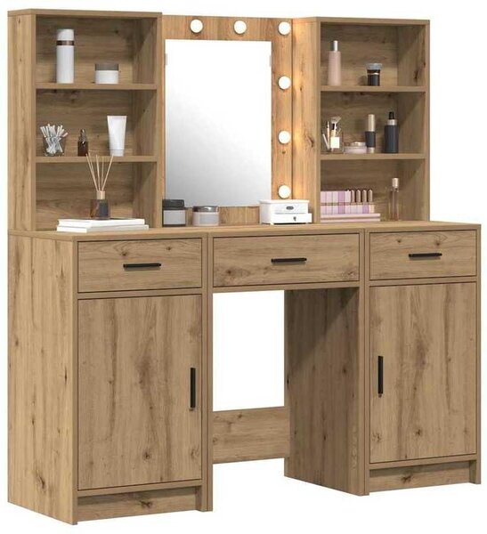 Kosmetický stolek – Toaletní stolek s úložným prostorem – Barva: jasan – Rozměry: 50 x 41 x 135 cm