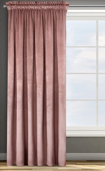 ZATEMŇOVACÍ ZÁVĚS NA PÁSCE ROSA 140X270 CM TMAVĚŘŮŽOVÁ