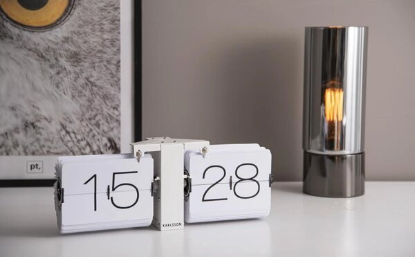 Designové překlápěcí hodiny KA5602WH Karlsson 36cm