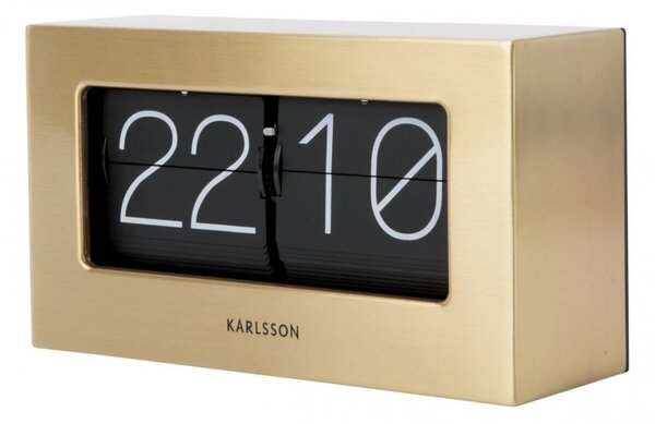 Designové stolní překlápěcí hodiny 5620GD Karlsson 21cm