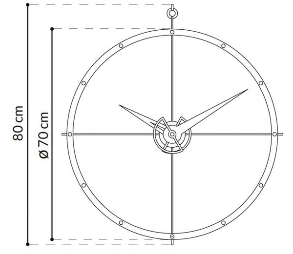 Designové nástěnné hodiny Nomon Doble ONG 80cm