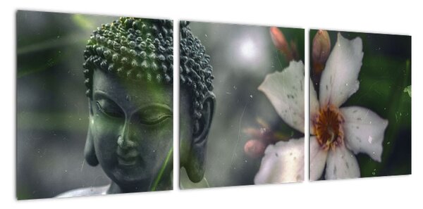 Abstraktní obraz - Buddha (90x30cm)