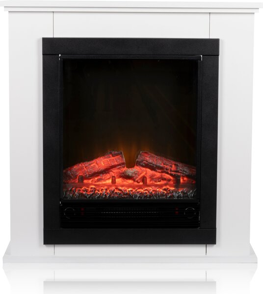 Dekorativní elektrický nástěnný krb Classic Fire Geneva černá/bílá 1800 W