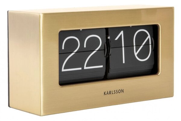 Designové stolní překlápěcí hodiny 5620GD Karlsson 21cm