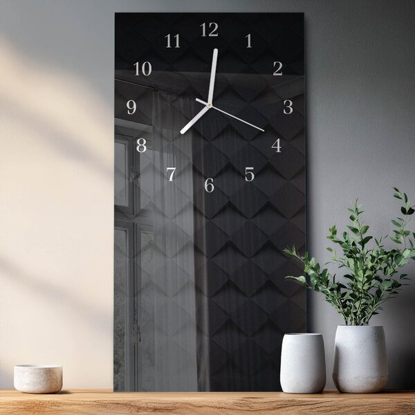 Skleněné hodiny vertikální Vzor zsppb-30x60-00090624