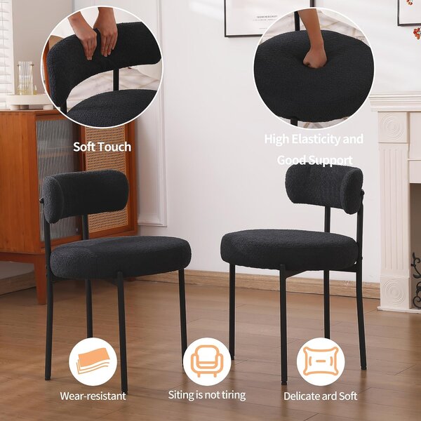 Jídelní židle - křeslo s tvarovaným sedákem - židle - kuchyňská židle - židle do jídelny - sada 6 kusů - ergonomická, prohnutá opěrka