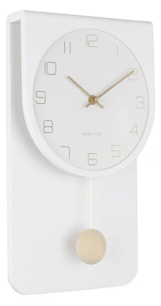 Designové kyvadlové nástěnné hodiny 5779WH Karlsson 39cm