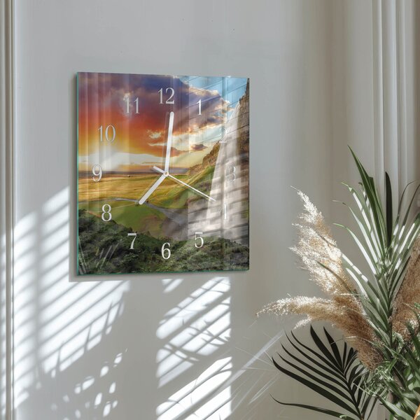Skleněné hodiny Vodopád zskb-30x30-00086184