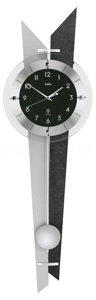 Kyvadlové nástěnné hodiny 5253 AMS řízené rádiovým signálem 78cm
