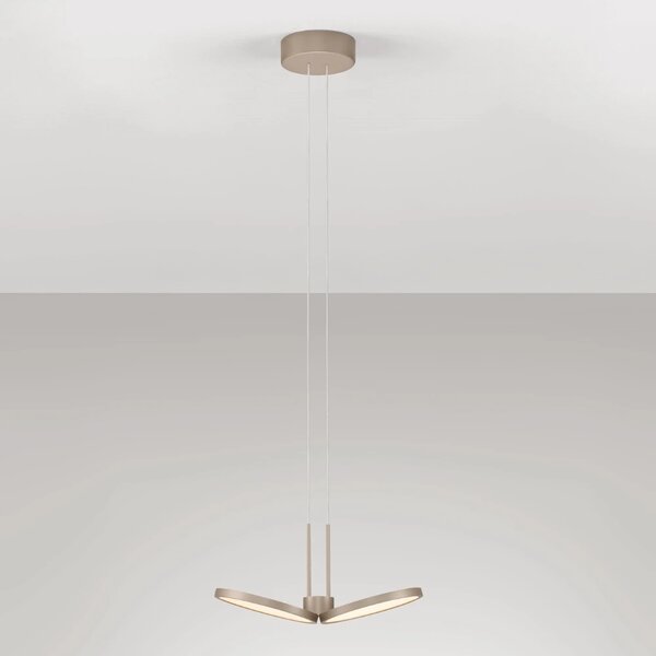 Béžové závěsné LED světlo Nova Luce Vea 33 cm