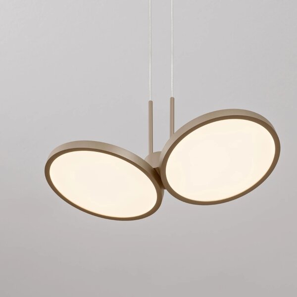 Béžové závěsné LED světlo Nova Luce Vea 33 cm