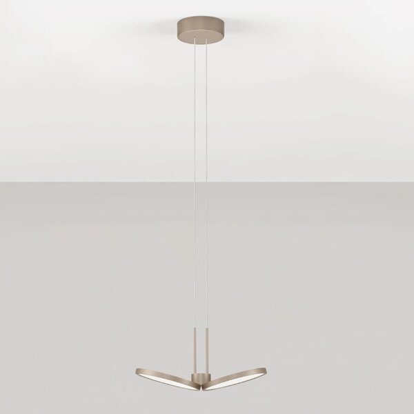 Béžové závěsné LED světlo Nova Luce Vea 33 cm