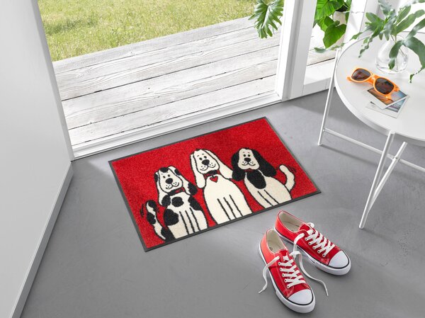 DVEŘNÍ ROHOŽKA, 40/60 cm, červená, černá, bílá Esposa, Online Only