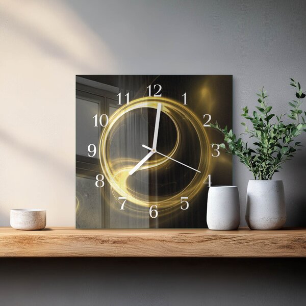 Skleněné hodiny Abstrakční kruh zskb-30x30-00079791