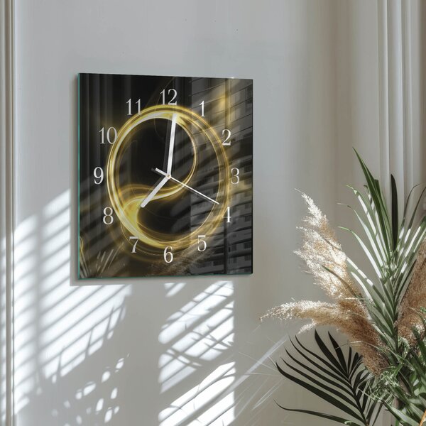 Skleněné hodiny Abstrakční kruh zskb-30x30-00079791