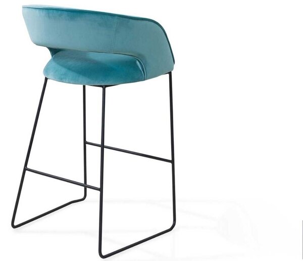 -25 % Dny Marianne - Miotto Tyrkysová sametová barová židle Aventino 75 cm