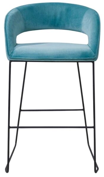 -25 % Dny Marianne - Miotto Tyrkysová sametová barová židle Aventino 75 cm