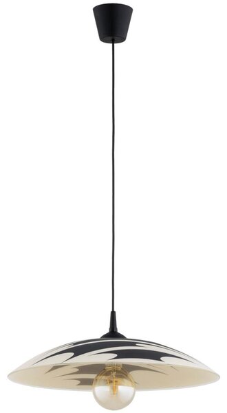 Lustr na lanku ARMI 1xE27/15W/230V černá/béžová