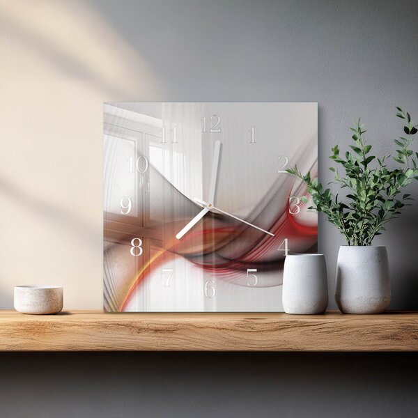 Skleněné hodiny Abstraktní čáry zskb-30x30-00083187