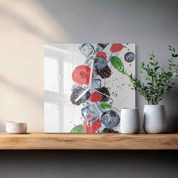 Skleněné hodiny Ovocná zmrzlina zskb-30x30-00089161
