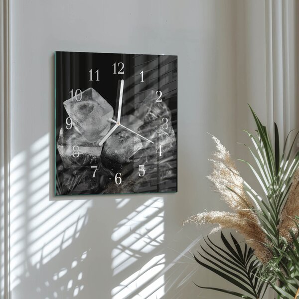 Skleněné hodiny Kostky ledu zskb-30x30-00093591