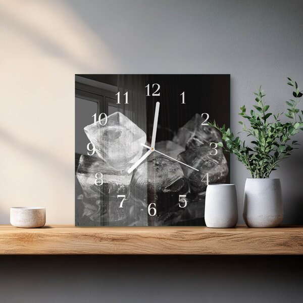 Skleněné hodiny Kostky ledu zskb-30x30-00093591